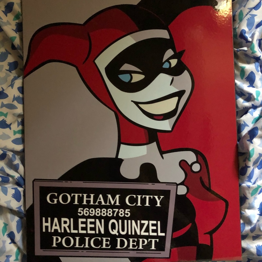 Large Harley Quin DC print art Batman character